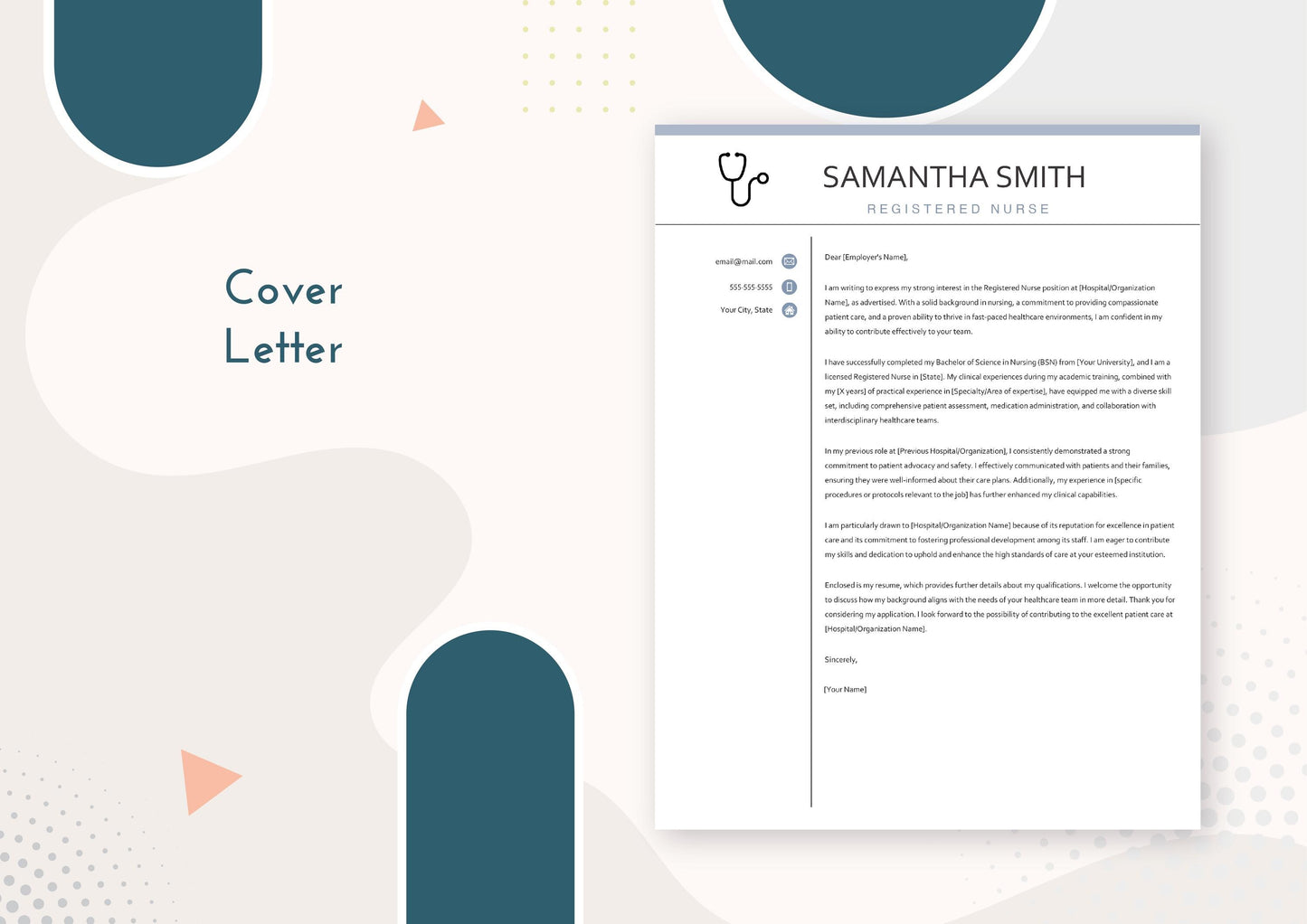 Nurse Resume Template - ATS Friendly, MS Word