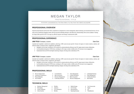 Simple Resume Template for New Job Candidates - ATS Friendly, MS Word